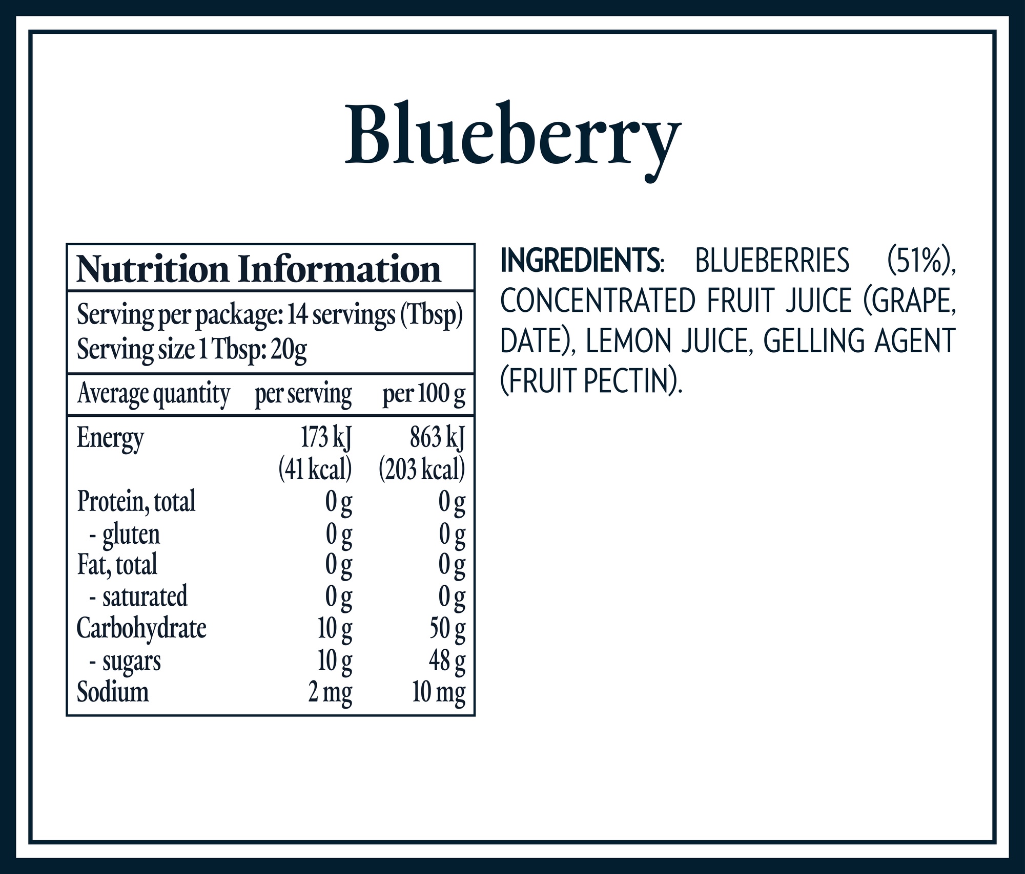 Nutrition Tables & Ingredients_NZ_Blueberry